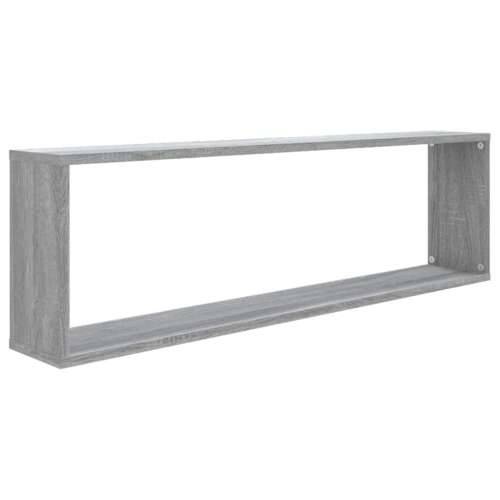 Kockaste zidne police 2 kom boja hrasta 100 x 15 x 30 cm drvene - Sivi hrast sonoma 2 1 Cijena
