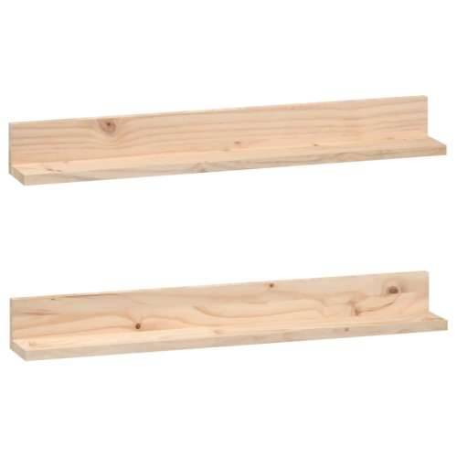 Zidne police 2 kom 80 x 11 x 9 cm od masivne borovine - Prirodna 80 x 11 x 9 cm 1 Cijena