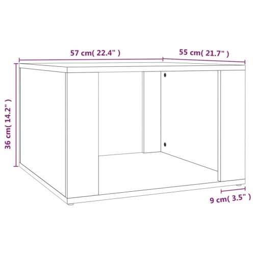 Noćni ormarić crni 57 x 55 x 36 cm od konstruiranog drva - Crna 1 Cijena