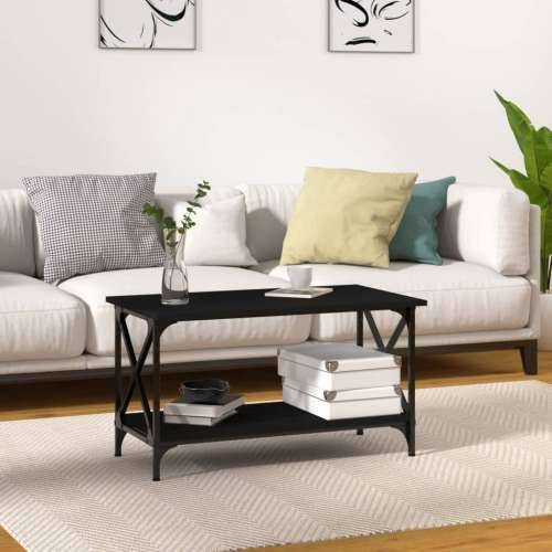 Stolić za kavu crni 80x45x45 cm konstruirano drvo i željezo - Crna 1 80 cm 45 cm Cijena