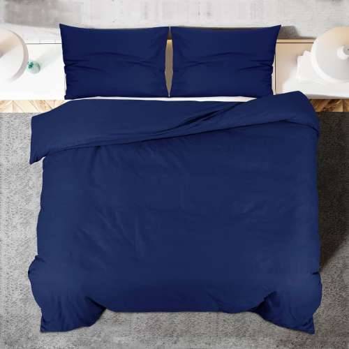 Set posteljine za poplun modri 260x220 cm lagana mikrovlakna - Plava 260 x 220 cm + 50 x 75 cm 1 Cijena