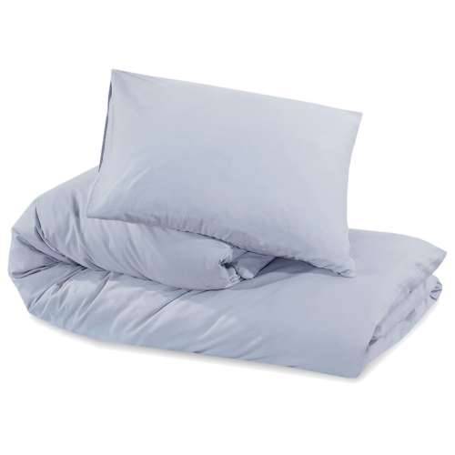 Set posteljine za poplun sivi 240x220 cm pamučni - Siva 240 x 220 cm + 60 x 70 cm 1 Cijena