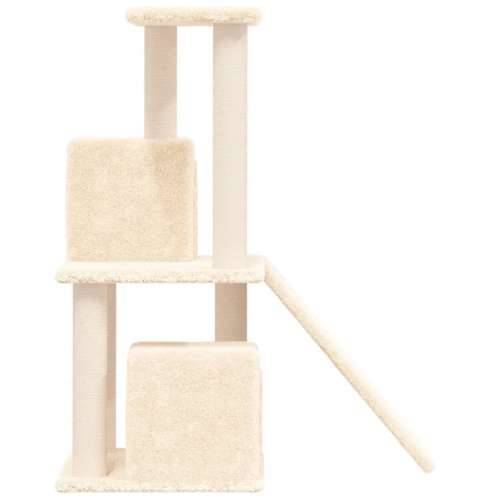 Penjalica za mačke - Kuća za mačke - Grebalica sa stupovima za grebanje krem 82 cm - Krema Cijena