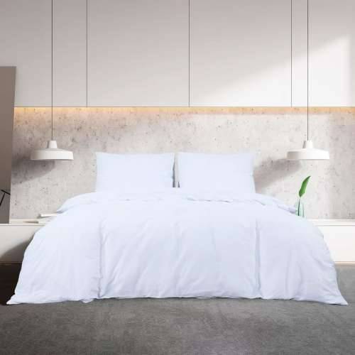 Set posteljine za poplun bijela 140 x 200 cm pamučni - Bijela 140 x 200 cm + 50 x 75 cm 1 Cijena