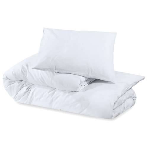 Set posteljine za poplun bijela 140 x 200 cm pamučni - Bijela 140 x 200 cm + 50 x 75 cm 1 Cijena