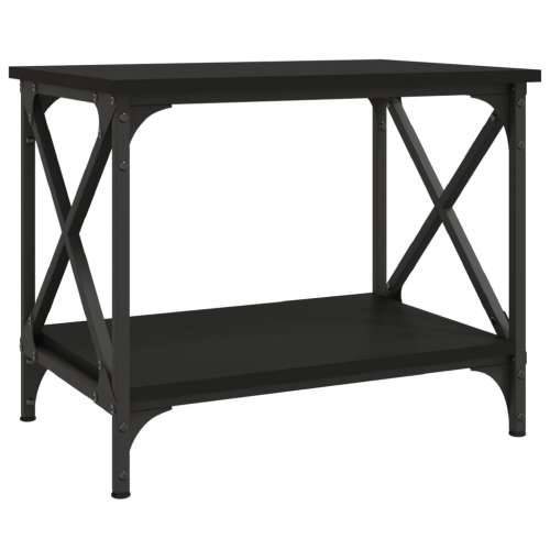 Bočni stolić crni 55 x 38 x 45 cm od konstruiranog drva - Crna 1 Cijena