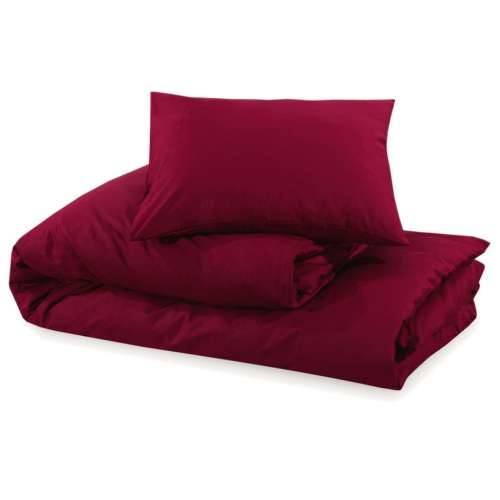 Set posteljine za poplun bordo 225x220 cm pamučni - Crvena 225 x 220 cm + 50 x 75 cm 1 Cijena