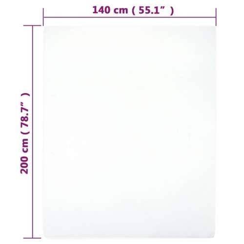 Plahta s gumicom od žerseja bijela 140x200 cm pamučna - Bijela 140 x 200 cm 1 Cijena