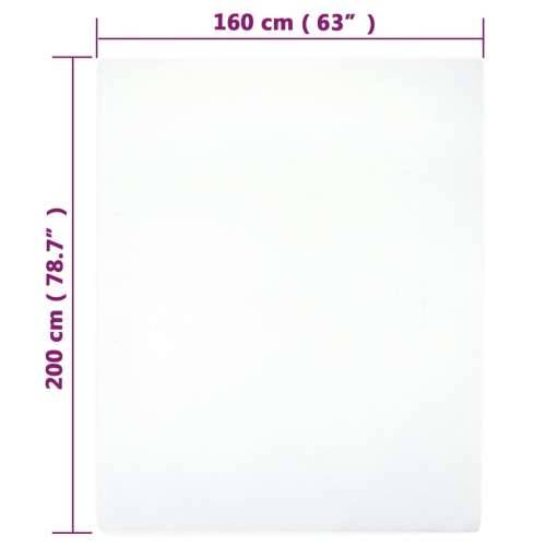 Plahta s gumicom od žerseja bijela 160x200 cm pamučna - Bijela 160 x 200 cm 1 Cijena