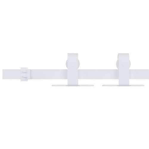 Mini set za klizna vrata ormarića ugljični čelik bijeli 122 cm Cijena