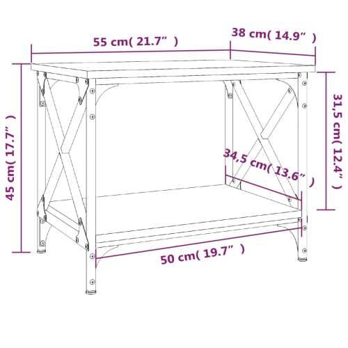 Bočni ormarić boja hrasta 55 x 38 x 45 cm od konstruiranog drva - Dimljeni hrast 1 Cijena