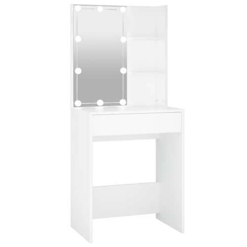 Toaletni stolić s LED svjetlima bijeli 60x40x140 cm Cijena
