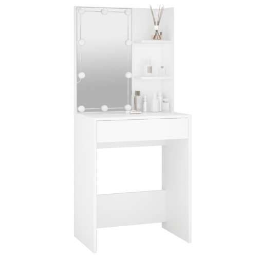 Toaletni stolić s LED svjetlima bijeli 60x40x140 cm - Bijela 1 Cijena
