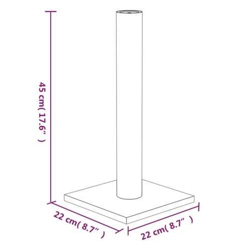 Grebalica za mačke svjetlosiva 22 x 22 x 45 cm - Svjetlosiva Cijena