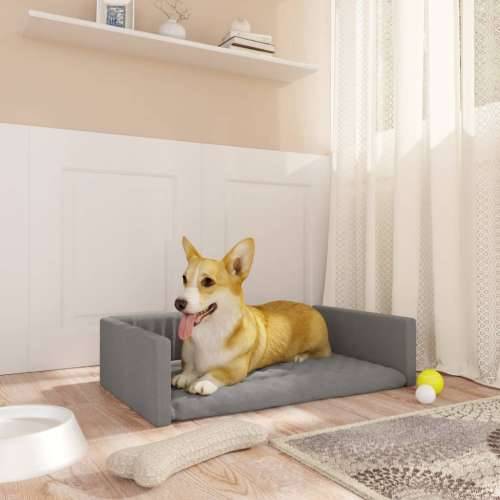 Krevet za pse za prtljažnik svjetlosivi 70x45 cm izgled platna Cijena
