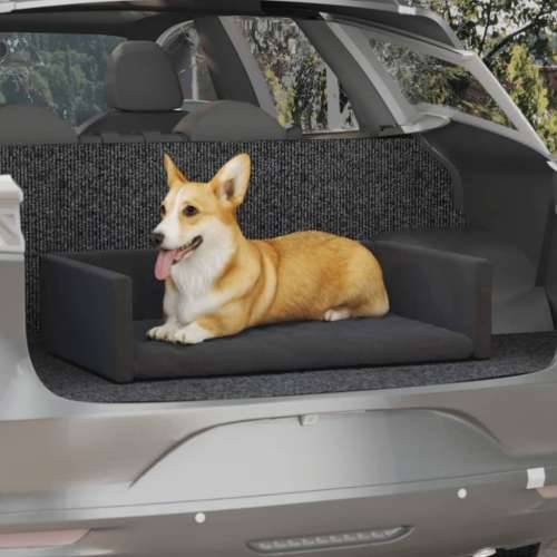 Krevet za pse za prtljažnik crna 70x45 cm s izgledom platna