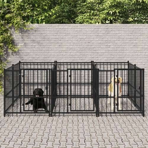 Vanjski kavez za pse čelični 5,63 m² Cijena