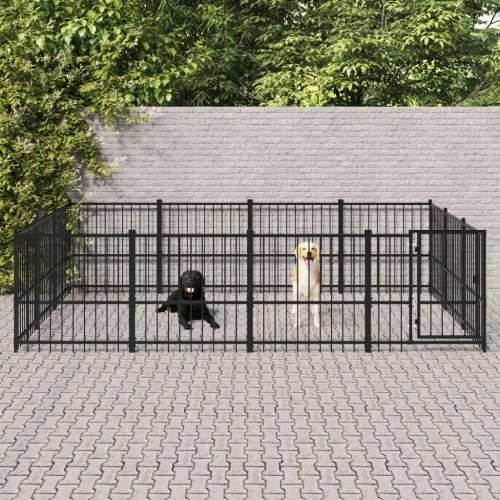 Vanjski kavez za pse čelični 11,58 m²