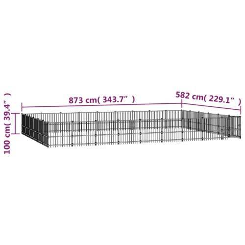 Vanjski kavez za pse čelični 50,81 m² Cijena