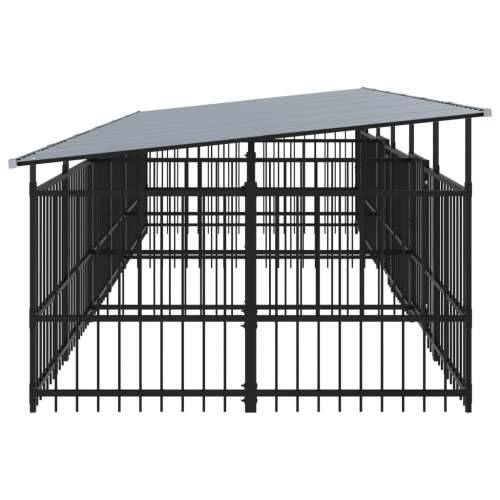 Vanjski kavez za pse s krovom čelični 11,26 m² - 588 x 198 x 128 cm 1 Cijena
