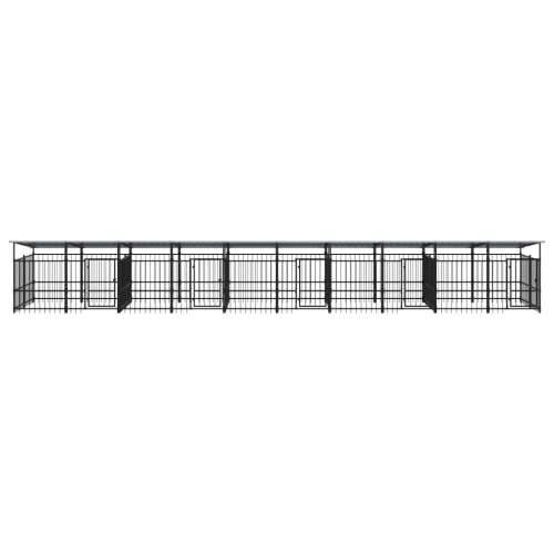 Vanjski kavez za pse s krovom čelični 18,77 m² - 976 x 198 x 128 cm 1 Cijena