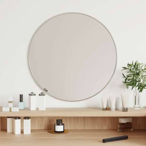 Zidno ogledalo srebrno Ø 50 cm okruglo