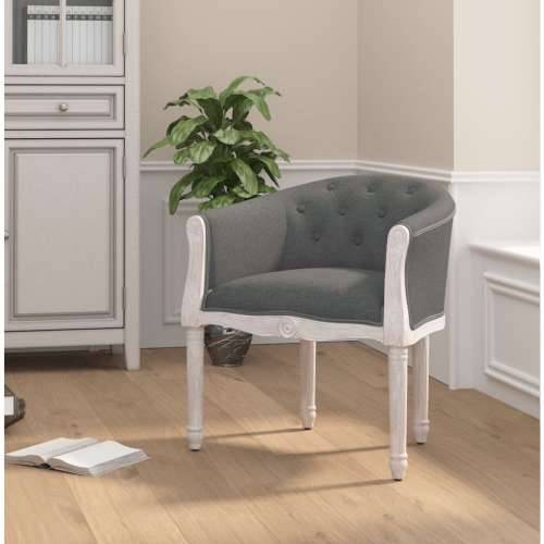 Blagovaonska stolica od tkanine tamnosiva