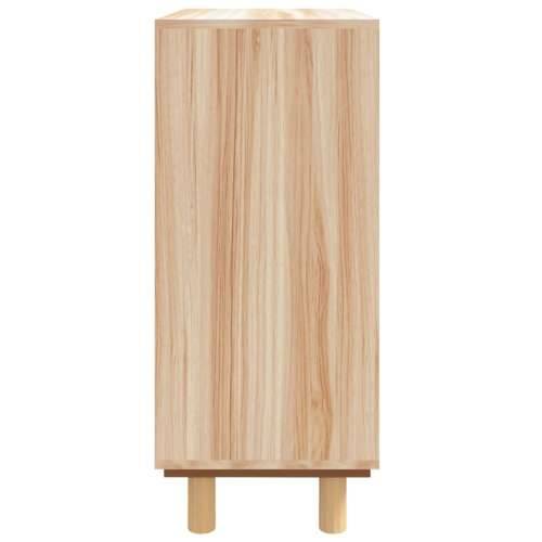 Komoda smeđa 60 x 30 x 70 cm masivna borovina i prirodni ratan - Smeđa 1 Cijena
