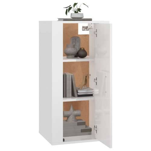 Zidni TV ormarić bijela visokog sjaja 40x34,5x80 cm - Visoko sjajno bijela 1 80 cm 40 cm Cijena