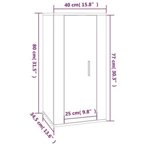 Zidni TV ormarić bijela visokog sjaja 40x34,5x80 cm - Visoko sjajno bijela 1 80 cm 40 cm Cijena