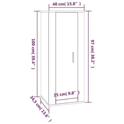 Zidni TV ormarić crni 40x34,5x100 cm - Crna 1 100 cm 40 cm Cijena