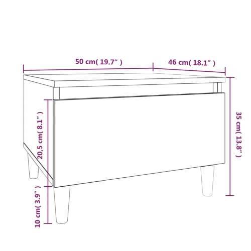 Bočni stolići 2 kom boja hrasta 50x46x35 cm konstruirano drvo - sonoma hrast 2 Cijena