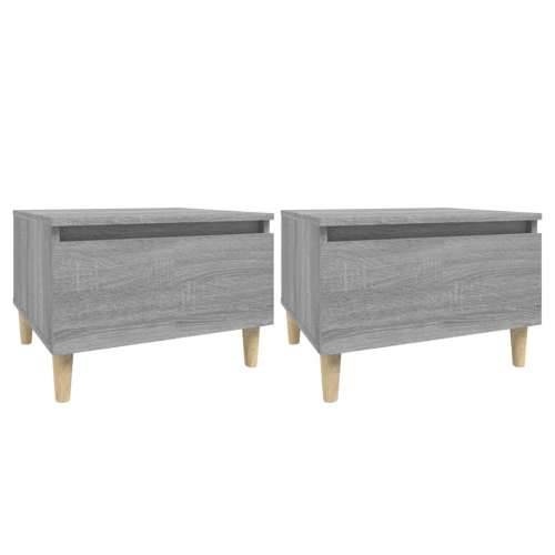 Bočni stolići 2 kom Boja hrasta 50x46x35cm od konstruirano drva - Sivi hrast sonoma 2 Cijena