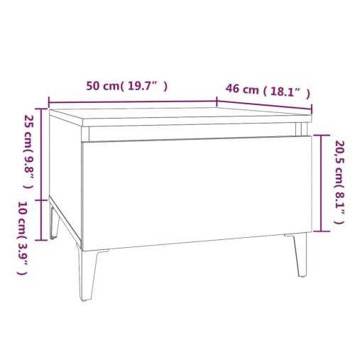 Bočni stolić Boja hrasta 50x46x35 cm od konstruiranog drva - Sivi hrast sonoma 1 Cijena