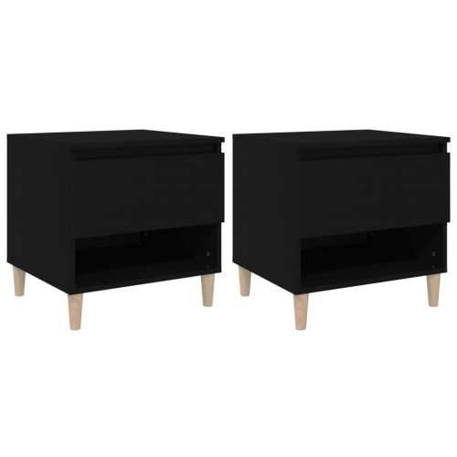 Noćni ormarići 2 kom crni 50 x 46 x 50 cm od konstruiranog drva - Crna 2 Cijena