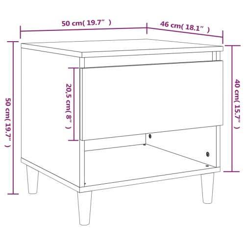 Noćni ormarići 2 kom sjajni bijeli 50x46x50cm konstruirano drvo - Visoko sjajno bijela 2 Cijena