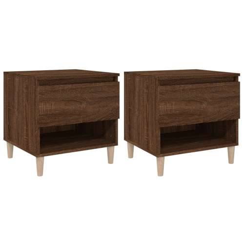 Noćni ormarići 2 kom Smeđi hrasta 50x46x50 cm konstruirano drvo - Smeđi hrast 2 Cijena