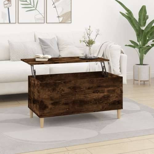 Stolić za kavu boja hrasta 90 x 44,5 x 45 cm konstruirano drvo - Dimljeni hrast 1 90 cm Cijena