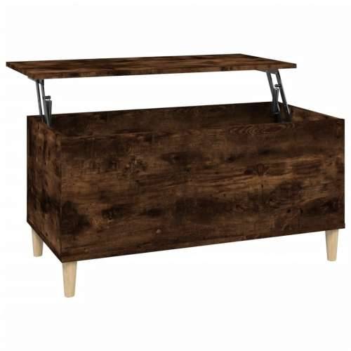 Stolić za kavu boja hrasta 90 x 44,5 x 45 cm konstruirano drvo - Dimljeni hrast 1 90 cm Cijena