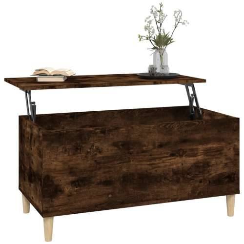 Stolić za kavu boja hrasta 90 x 44,5 x 45 cm konstruirano drvo - Dimljeni hrast 1 90 cm Cijena