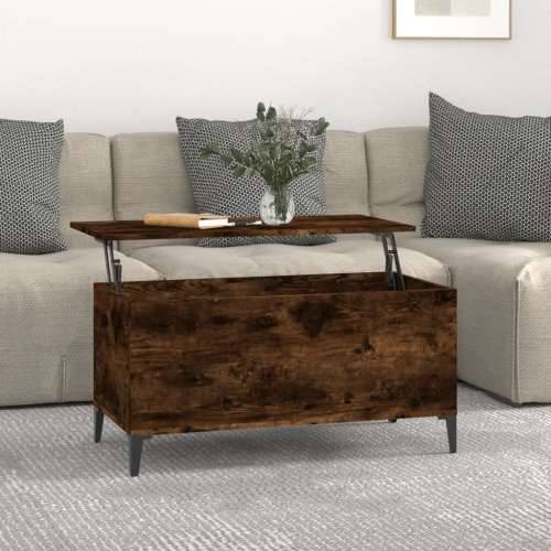 Stolić za kavu boja hrasta 90 x 44,5 x 45 cm konstruirano drvo - Dimljeni hrast 1 90 cm Cijena