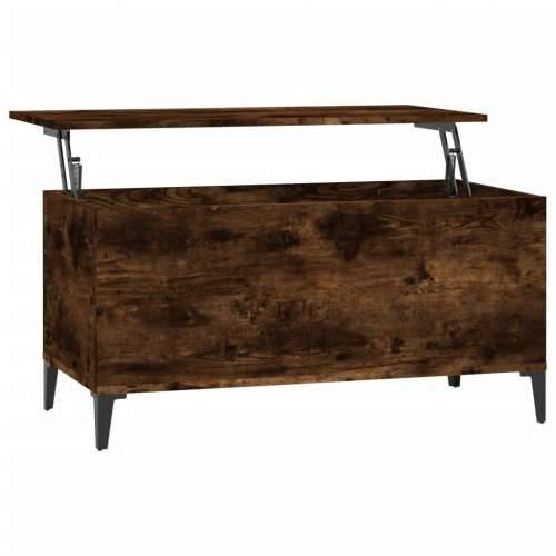 Stolić za kavu boja hrasta 90 x 44,5 x 45 cm konstruirano drvo - Dimljeni hrast 1 90 cm Cijena