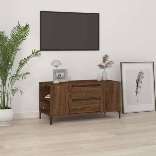 TV ormarić smeđi hrasta 102x44,5x50 cm konstruirano drvo - Smeđi hrast 1 Cijena