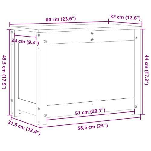 Kutija za pohranu boja meda 60x32x45,5 cm od masivne borovine - boja meda 60 x 32 x 45.5 cm 1 Cijena