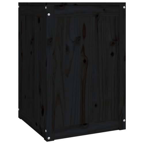 Kutija za rublje crna 44x44x66 cm od masivne borovine - Crna 44 x 44 x 66 cm 1 Cijena
