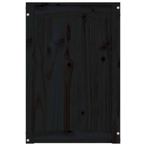 Kutija za rublje crna 44x44x66 cm od masivne borovine - Crna 44 x 44 x 66 cm 1 Cijena