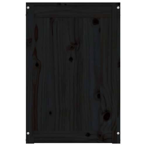 Kutija za rublje crna 44x44x66 cm od masivne borovine - Crna 44 x 44 x 66 cm 1 Cijena