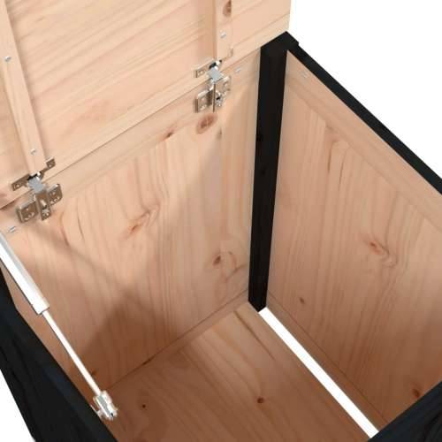 Kutija za rublje crna 44x44x66 cm od masivne borovine - Crna 44 x 44 x 66 cm 1 Cijena