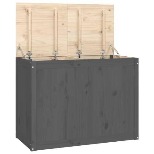 Kutija za rublje siva 88,5x44x66 cm od masivne borovine - Siva 88.5 x 44 x 66 cm 1 Cijena