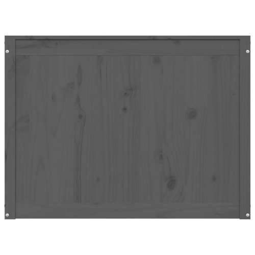 Kutija za rublje siva 88,5x44x66 cm od masivne borovine - Siva 88.5 x 44 x 66 cm 1 Cijena
